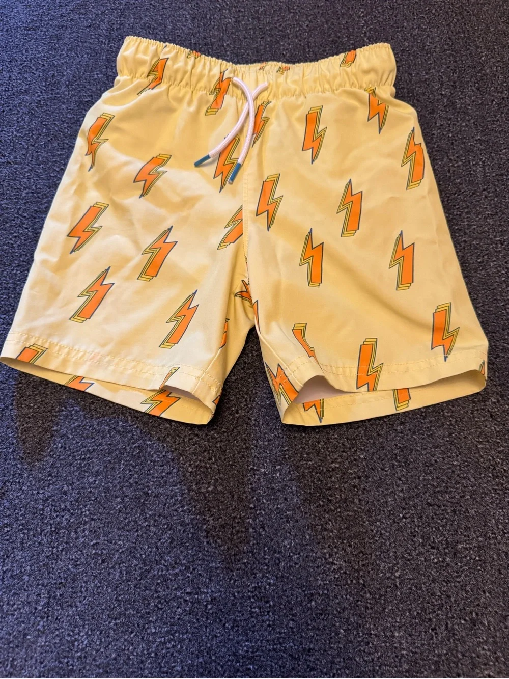 Old Navy Toddler Boys Yellow Lightning Bolt Swim Trunks - Size 4T